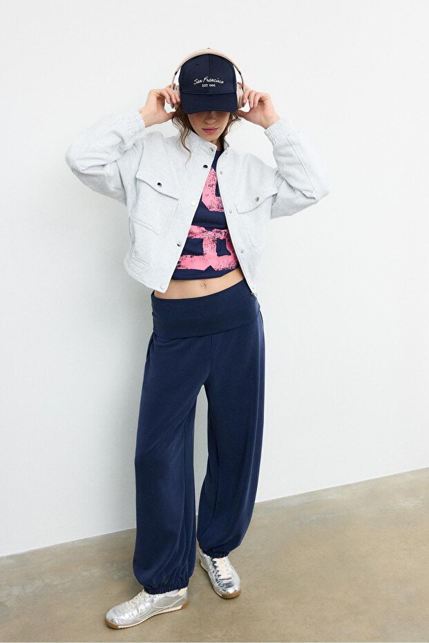 Dik yaka sweatshirt ceket - 3