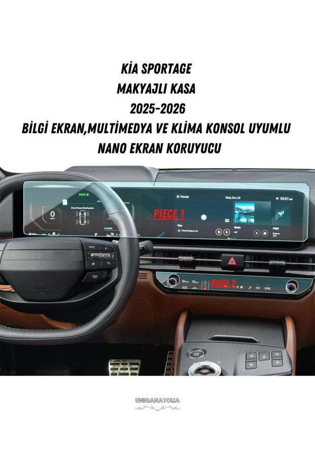 Kia Sportage Modified 2025-2026 Multimedia and Air Conditioning Console Compatible Nano Screen Protector