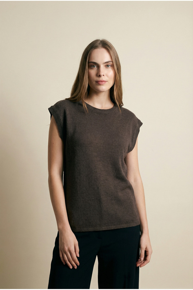 Sleeveless Summer Women's Knitwear Blouse