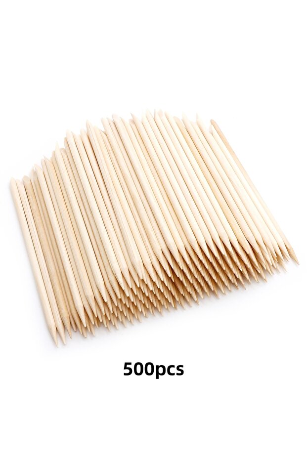 500pcs 100/200/500Pcs 105mm Natural Wood Nail Cuticle Sticks Double Ended Orange Sticks Nail Art Dea