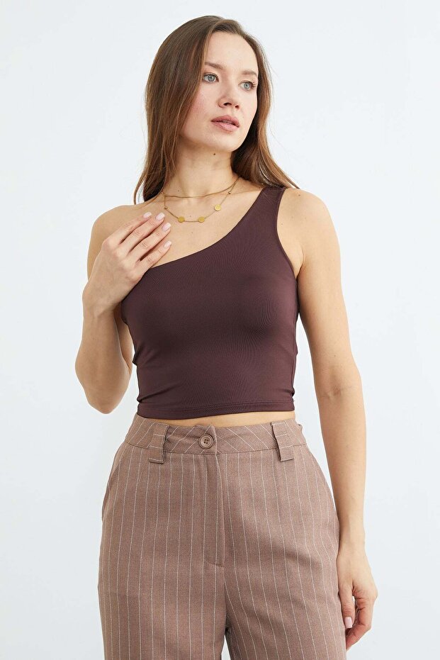 Basic Tek Kol Crop Bluz - 3