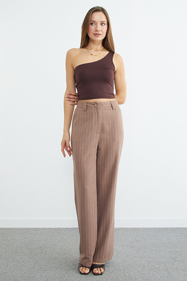 Basic Tek Kol Crop Bluz - 5