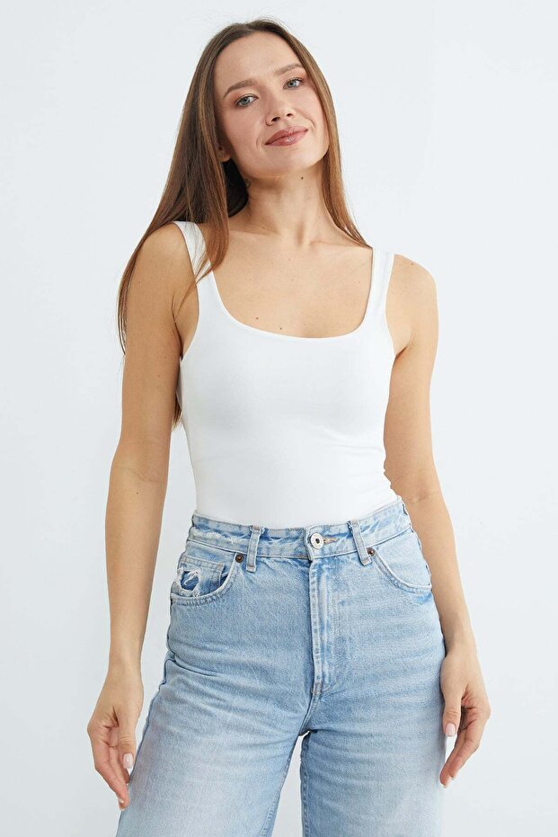Basic U Yaka Çıtçıtlı Body - 5