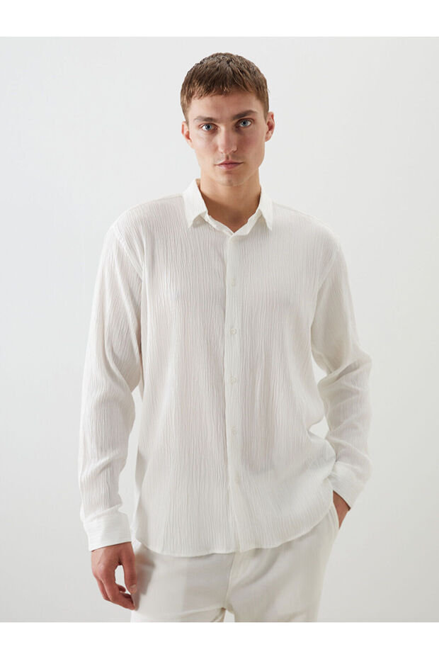 Ozmarka New Season Regular Fit Long Sleeve Men's Shirt