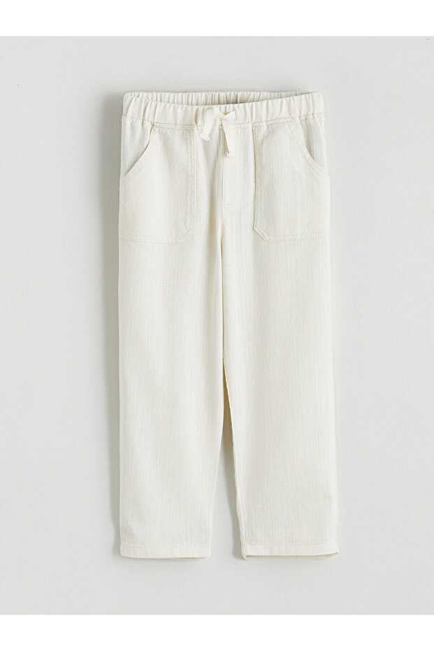 Lcw Kids Beige Elastic Waist Boys' Trousers