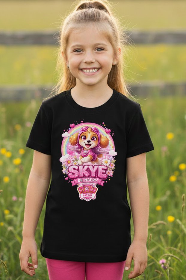 Pawpetrol Skye Character Pattern Printed Kids Tshirt