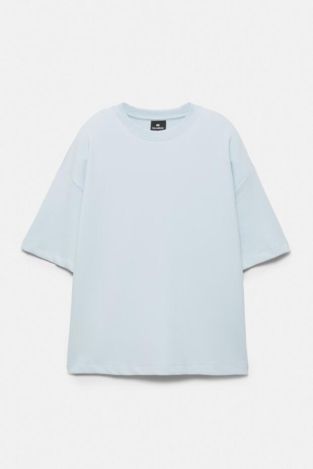 Kısa kollu interlok sweatshirt - 1