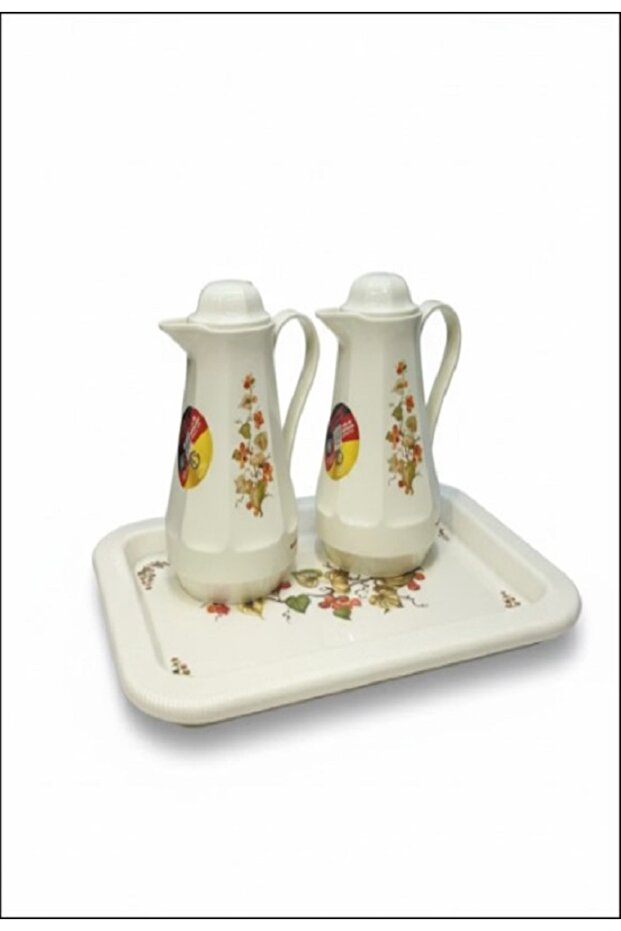 Thermos set with embossed tray - 1