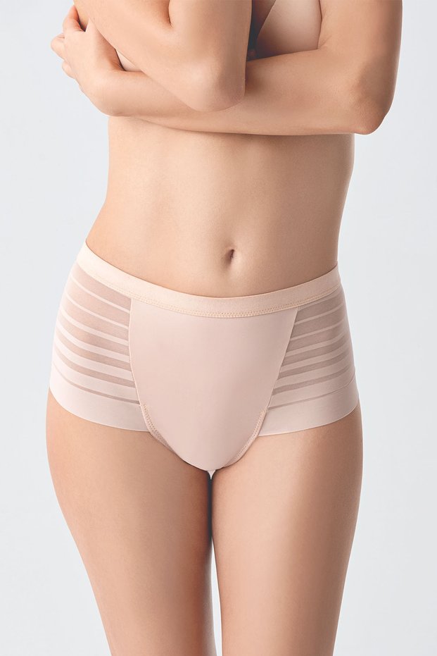Tulle Detailed High Waist Panties, 369303, 369302