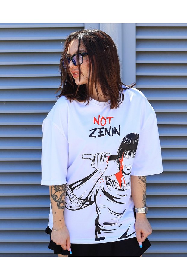 Jujutsu Kaisen Anime Toji Fushiguro Not Zenin Oversize Printed T-Shirt