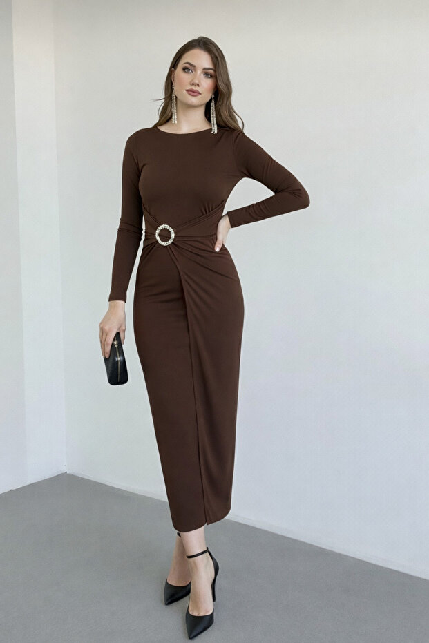 Tokalı Sandy Elbise - 3