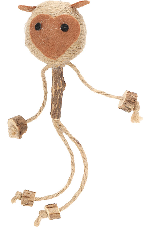 Yutsa Wooden Piece Wicker Monkey Toy