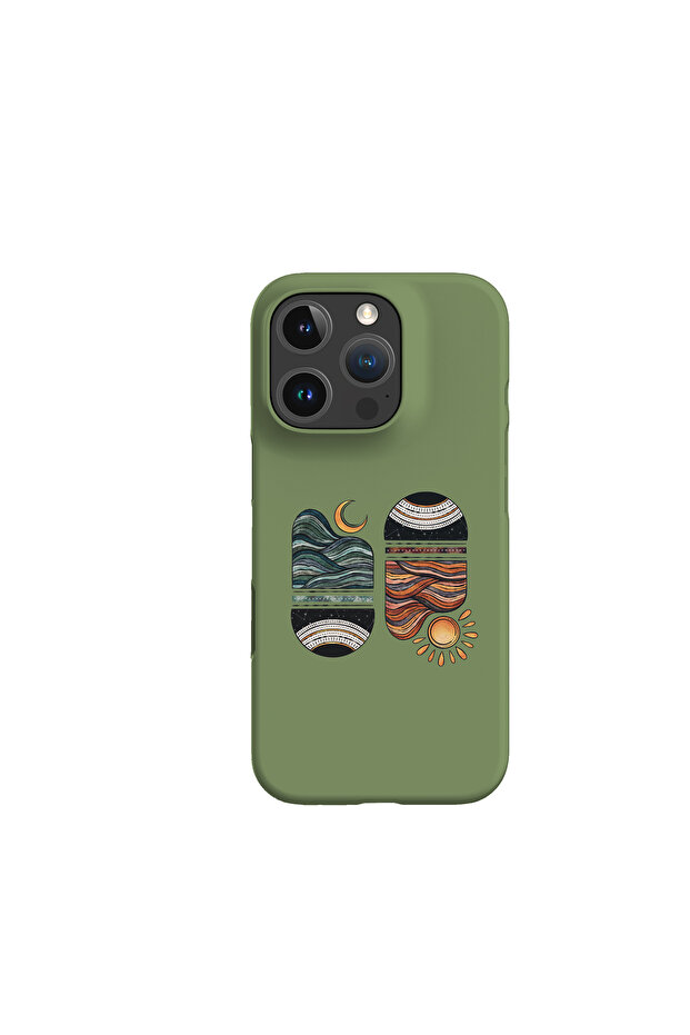 iPhone 16 Pro Compatible Sunset Wave Patterned Premium Launch Phone Case - 1