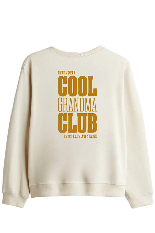 Cool Grandma Club Printed Crew Neck Sweatshirt