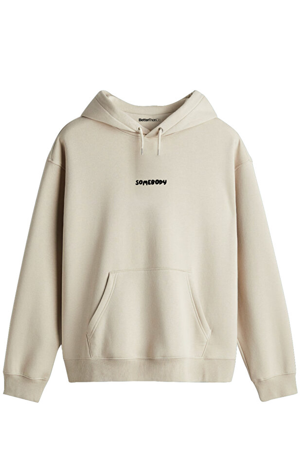 Somebody Printed Unisex Hooded Collar Hoodie