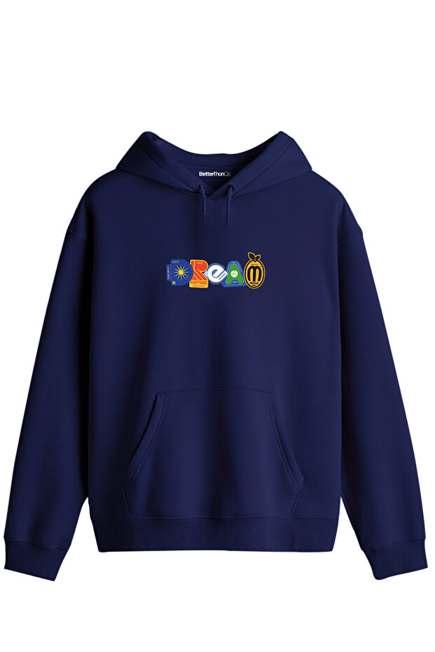 Dream Printed Unisex Hooded Collar Hoodie