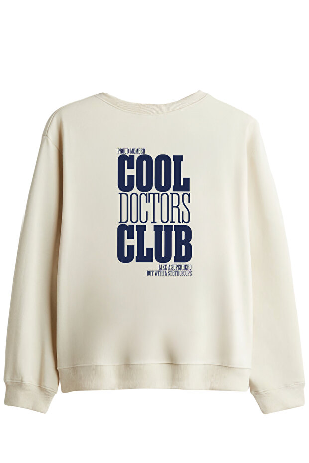 سويت شيرت بطبعة Cool Doctors Club ذو ياقة دائرية