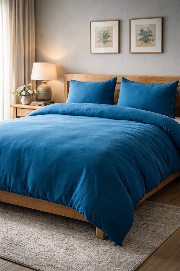 100% Cotton Muslin Double Duvet Cover Set 200X220 cm