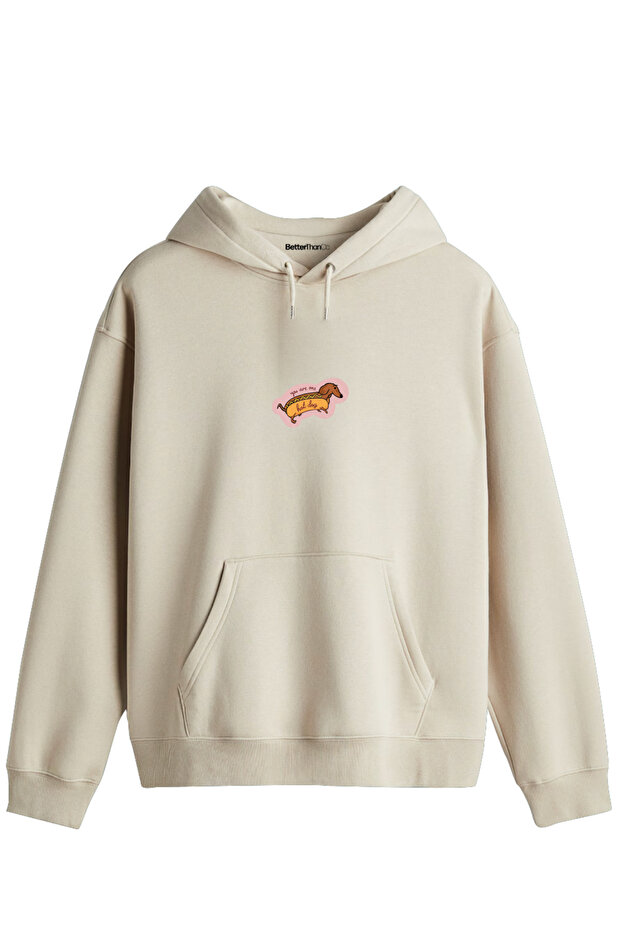 Hot Dog Printed Unisex Hooded Collar Hoodie