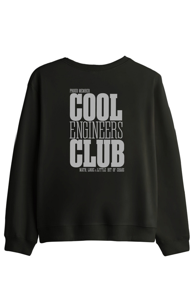 Cool Engineers Club Printed Crew Neck Sweatshirt