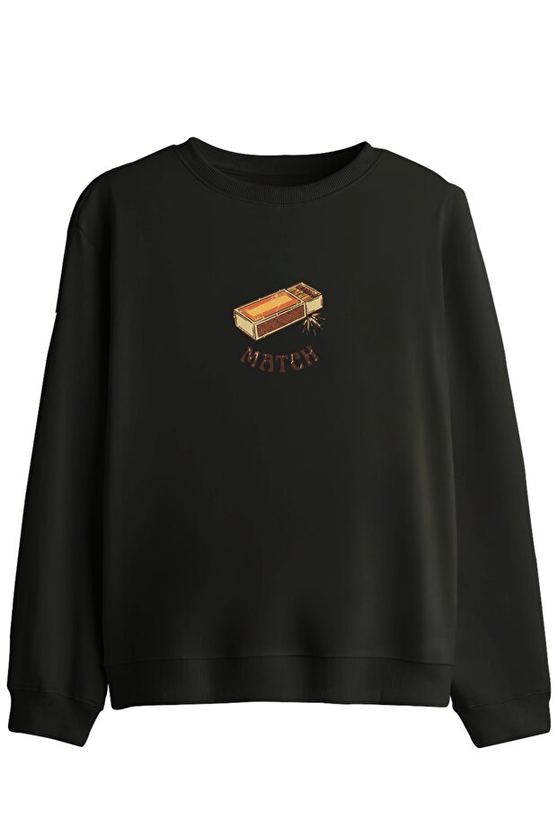Match! Printed Crew Neck Sweatshirt