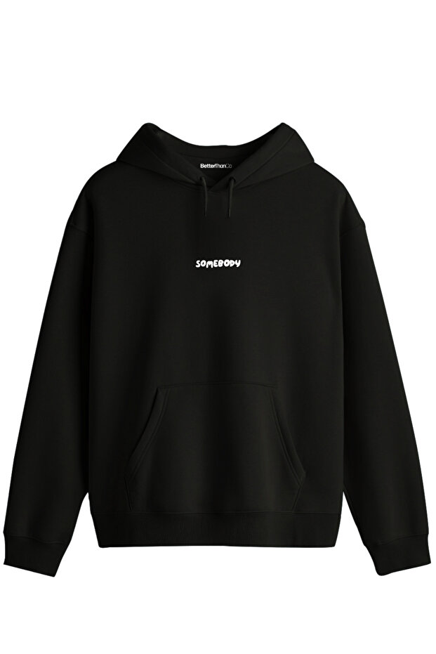 Somebody Printed Unisex Hooded Collar Hoodie