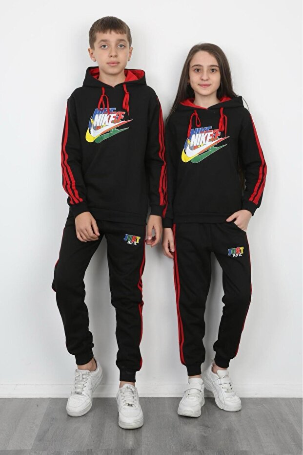 Boy's Hooded Tracksuit Set Top and Bottom 2-Piece