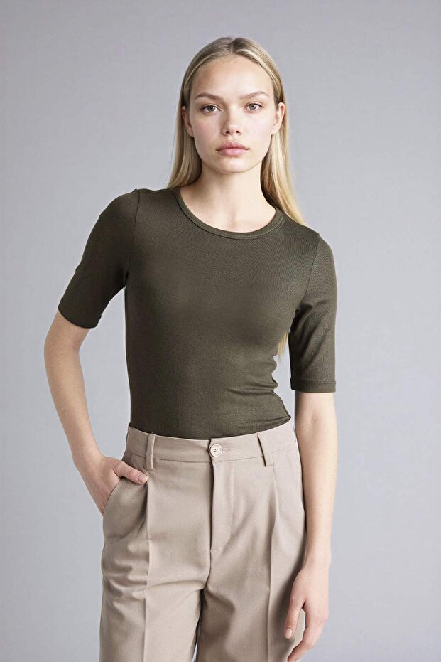 Slım Fıt Basıc Tişört G5263AX26SP - 3