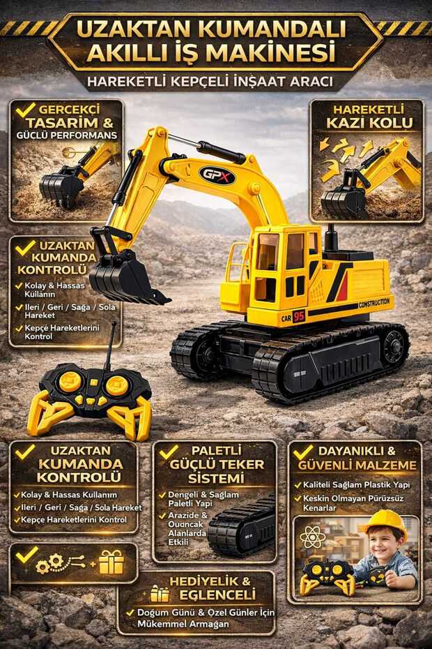 UZAKTAN KUMANDALI EKSKAVATÖR KEPÇE - 2