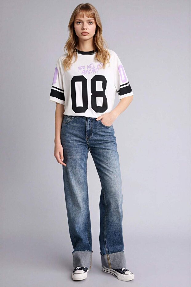 تي شيرت مطبوع كبير الحجم G7243AX26SP - 2