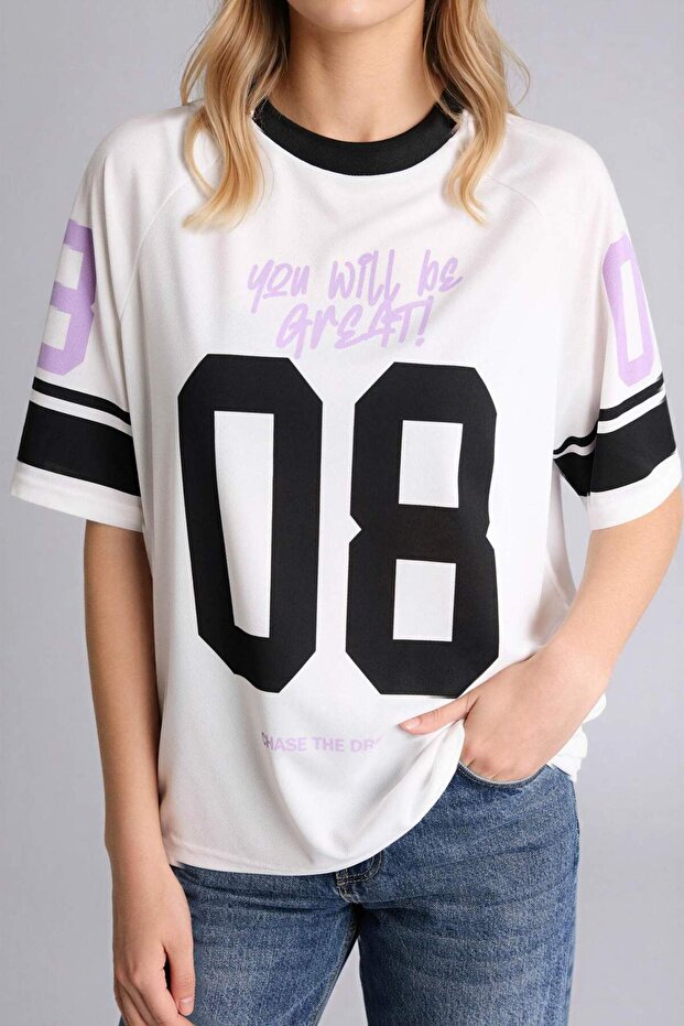 تي شيرت مطبوع كبير الحجم G7243AX26SP - 5