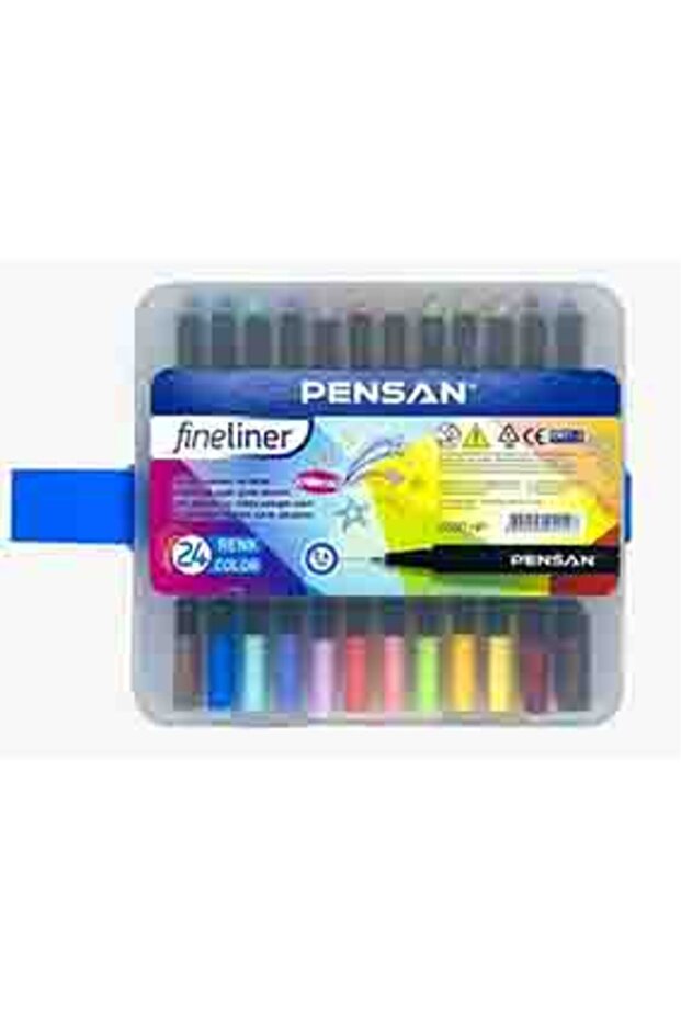 24 قلم Fineliner 0.4 ملم ذو طرف لباد