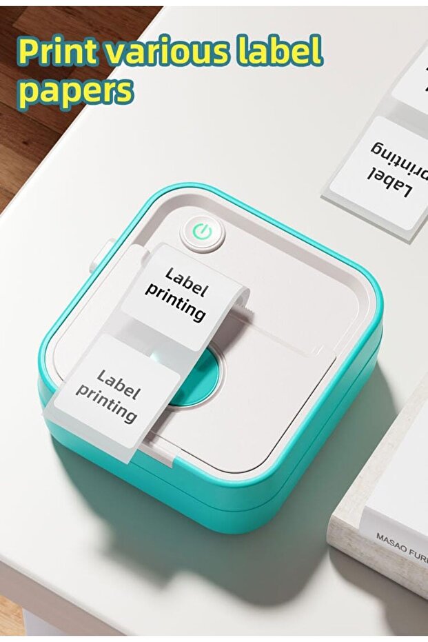 طابعة ملصقات صغيرة LX-D5 طابعة ملصقات حرارية صغيرة متعددة الوظائف (أزرق) - 6