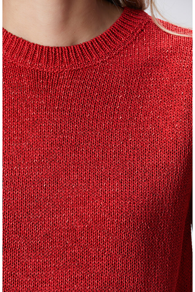 Kırmızı Kolsuz Triko - 6