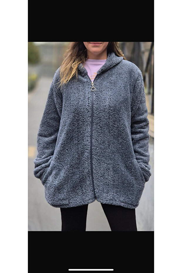 Peluş polar ceket