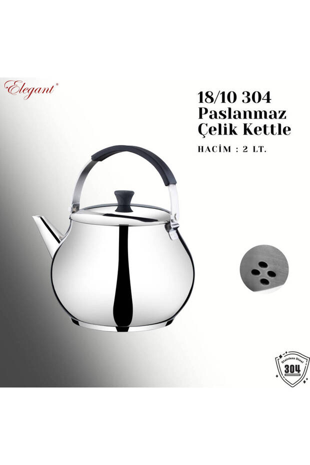 2 Lt. Küre Silikonlu Üstten Tutmalı Kettle - 2