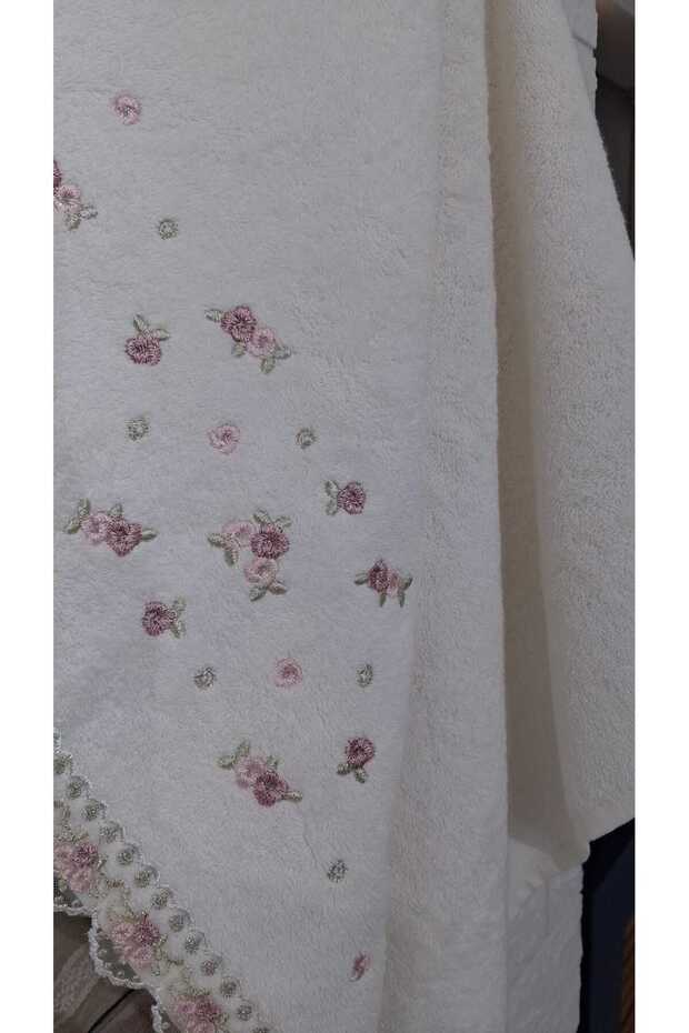River/Breeze Curl Embroidered Towel 50 X 90