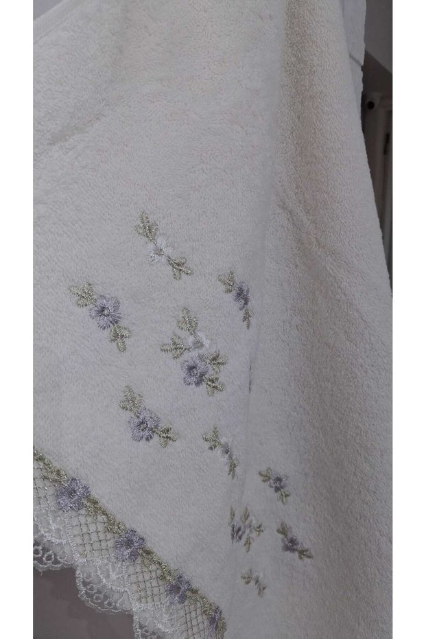 River/Breeze Curl Embroidered Towel 50 X 90