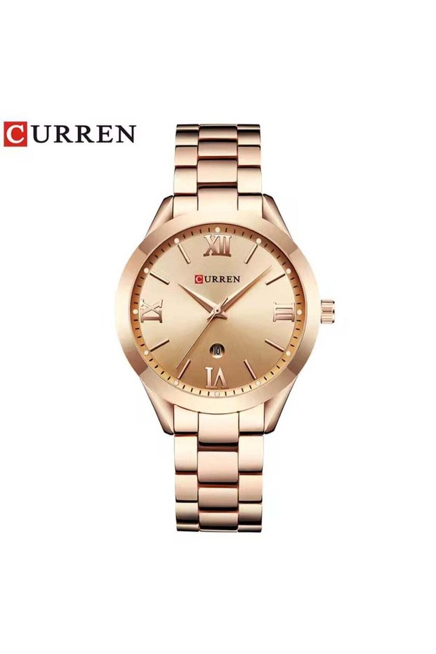 Elegant Rose Gold Stainless Steel Women's Watch