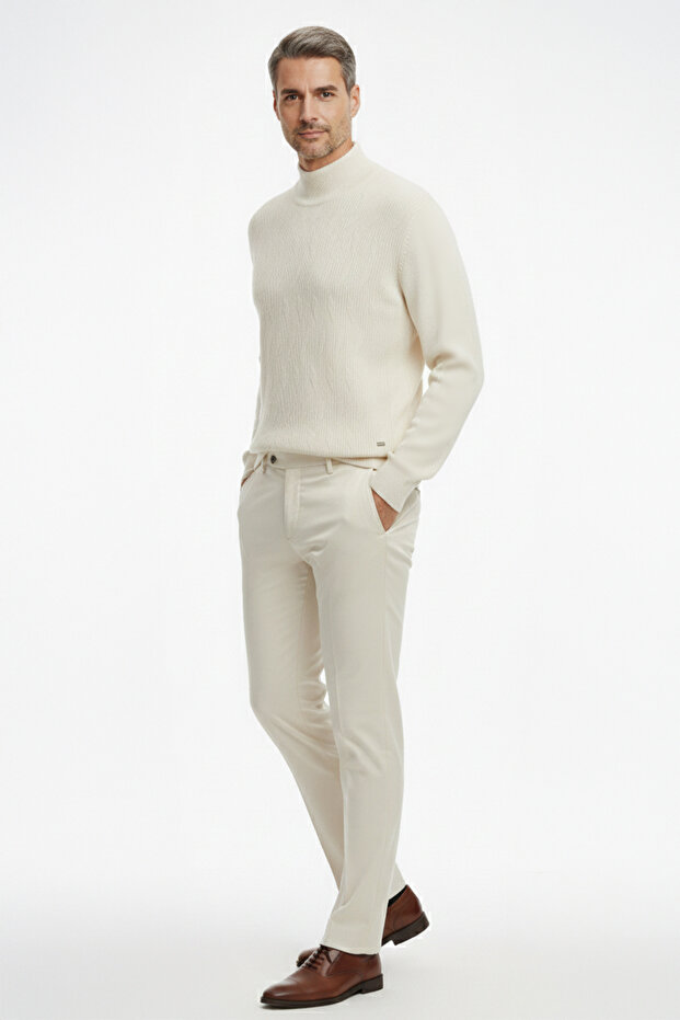 سترة رجالية بنمط ياقة الصياد نصف دائرية - 2