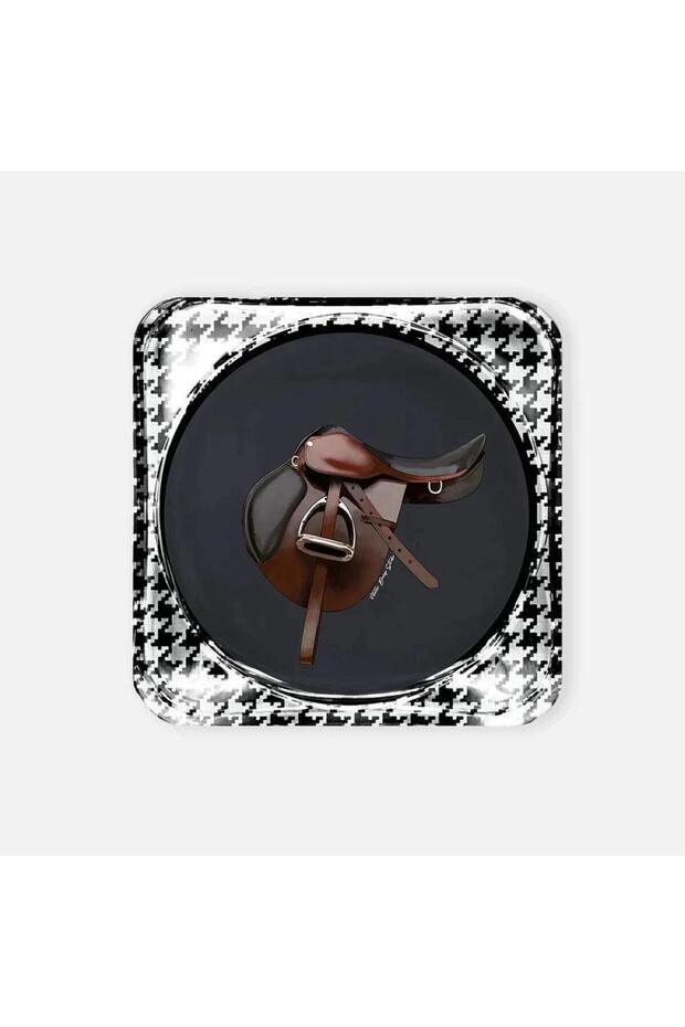 Equestrian Antrasit Acrylic Coaster