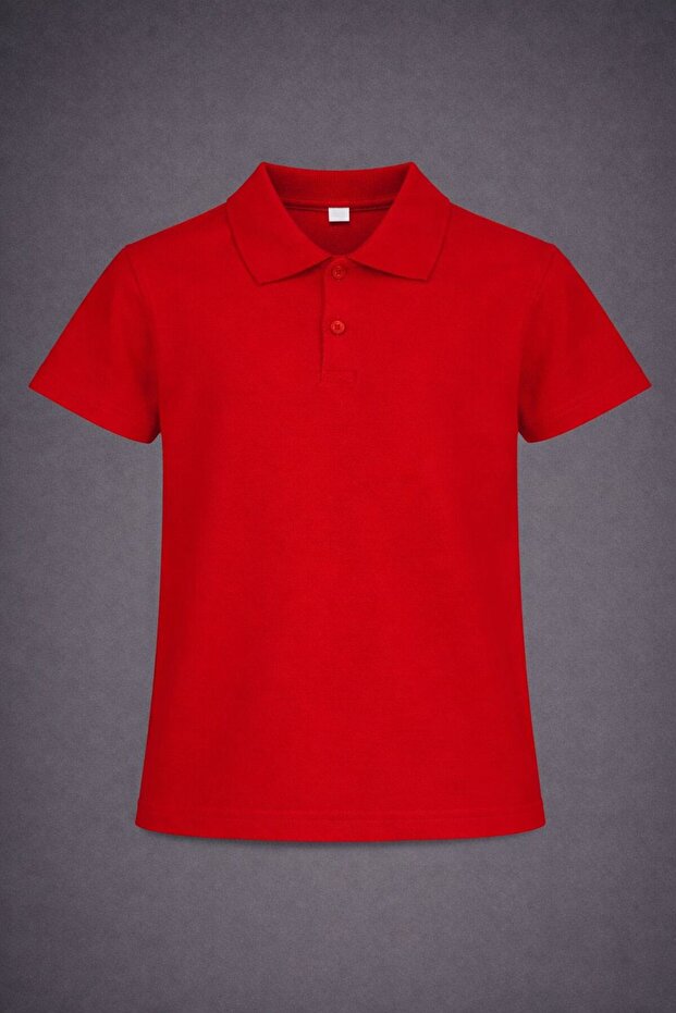 Children's Polo Collar T-Shirt Short Sleeve White Red Lilac Yellow Blue