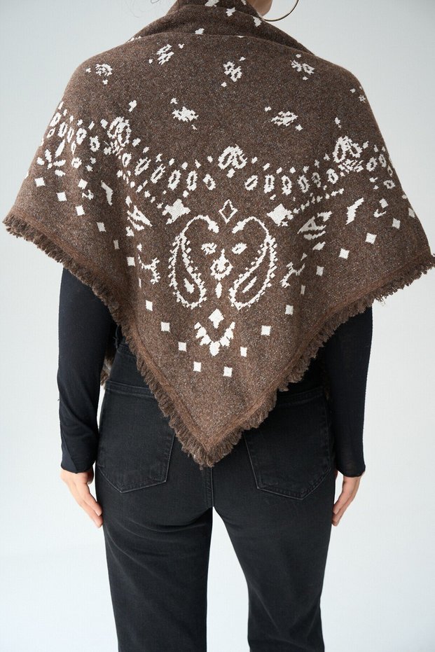 Brown Square Shawl