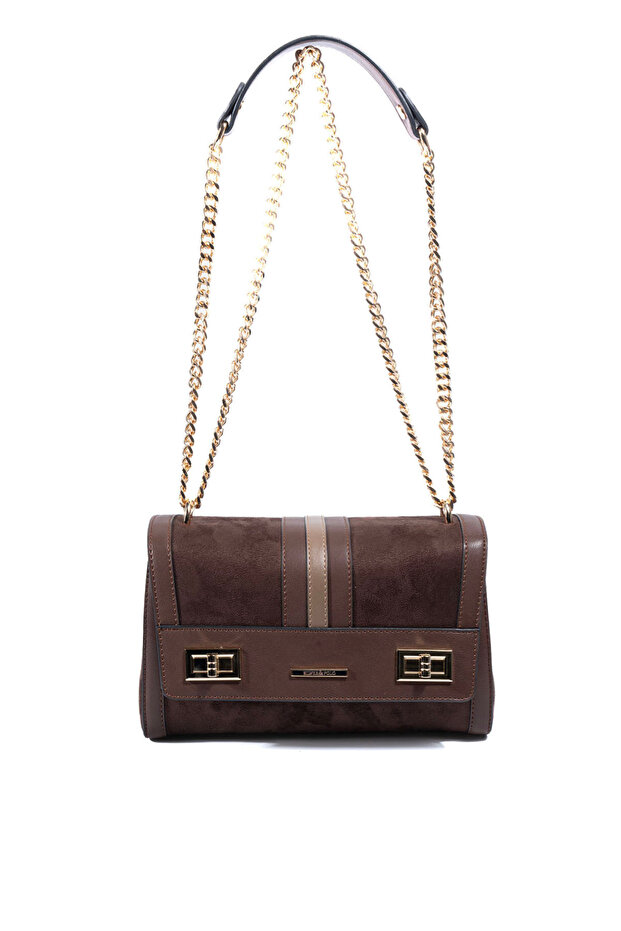 Brown - Brown Suede Women's Crossbody Bag Sp1139