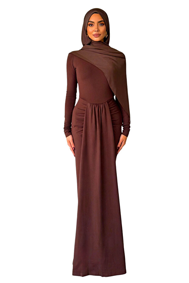 Mocha Ruche Dress