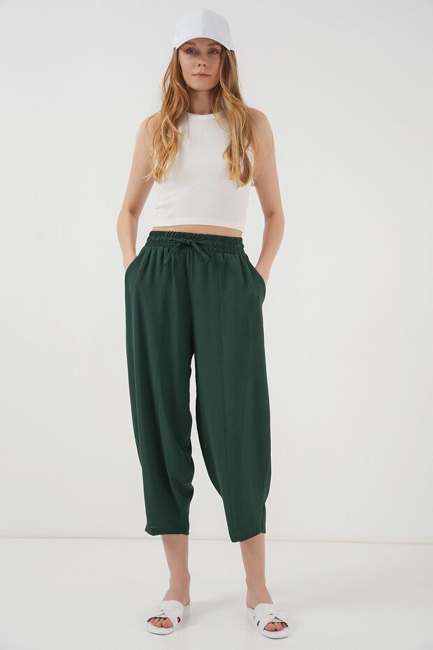 Bdart Lace-Up Waist Detailed Textured Shalwar Trousers