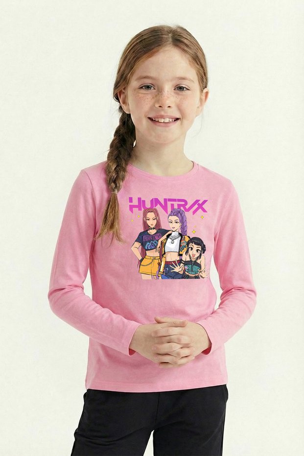 Printed Girl's Long Sleeve T-Shirt B22