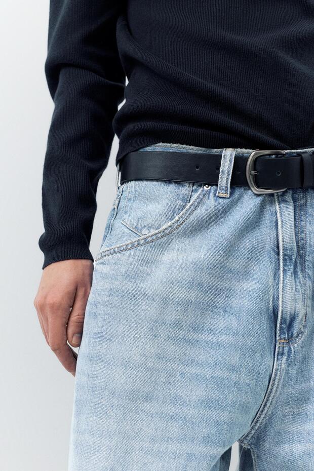 İşlemeli süper bol kesim jean - 6