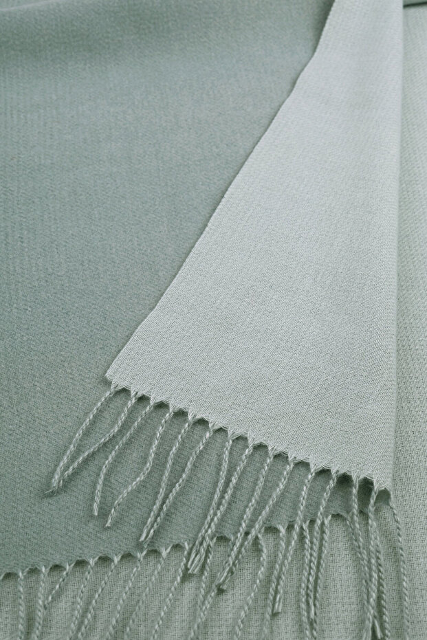 Mint Çift Taraflı Kışlık Şal - 3