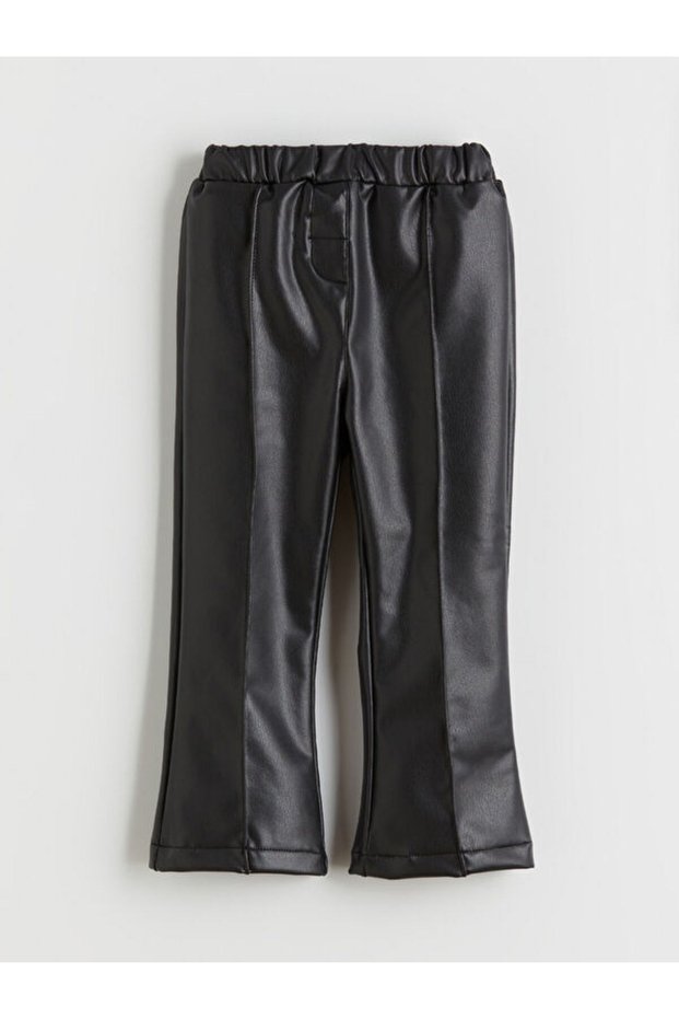 Rmz Gi̇yi̇m Farkiyla Girls' Leather-Look Pants with Waist Drawstring